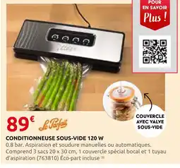 Rural Master Le parfait conditionneuse sous-vide 120 w offre