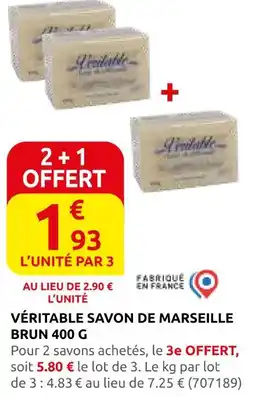 Rural Master Véritable savon de marseille brun 400 g offre