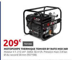 Rural Master Temver motopompe thermique m50-36r offre
