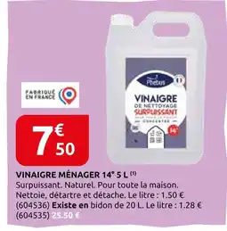 Rural Master Prédoux vinaigre ménager 14° 5 l offre