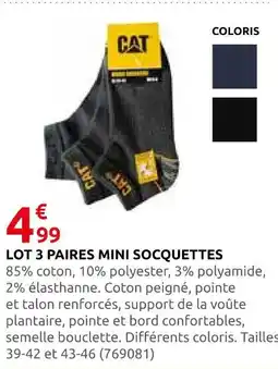 Rural Master Cat lot 3 paires mini socquettes offre