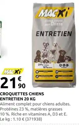 Rural Master Macxi croquettes chiens entretien offre