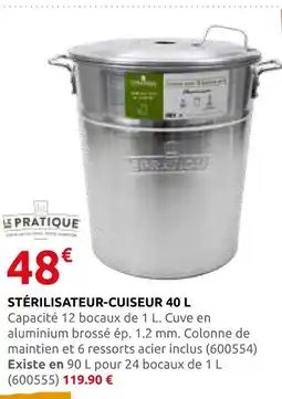 Rural Master Stérilisateur-cuiseur offre