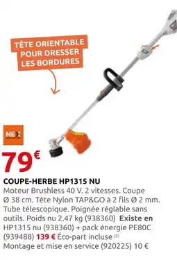Rural Master Nex coupe-herbe hp1315 nu offre