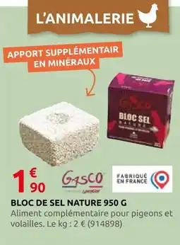 Rural Master Gasco bloc de sel nature 950 g offre
