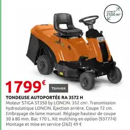 Rural Master Temver tondeuse autoportée ra 3572 h offre