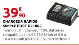 Rural Master Chargeur rapide simple port dc18rc offre