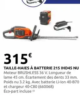 Rural Master Taille-haies à batterie 215 ihd45 nu offre