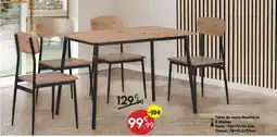 Maxi Bazar Table de repas madrid et 4 chaises offre