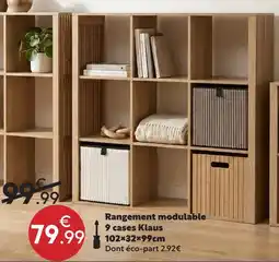 Maxi Bazar Rangement modulable 9 cases klaus offre