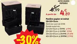 Maxi Bazar Panière papier et métal offre
