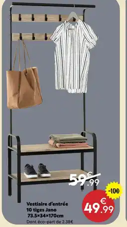 Maxi Bazar Vestiaire d'entrée 10 tiges jano offre