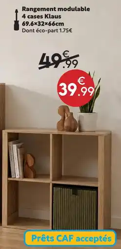 Maxi Bazar Rangement modulable 4 cases klaus offre