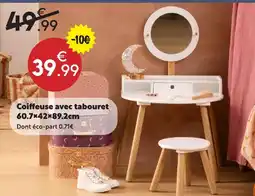 Maxi Bazar Coiffeuse avec tabouret offre