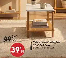 Maxi Bazar Table basse 1 étagère offre