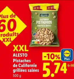 Lidl Alesto pistaches de californie grillées salées xxl offre