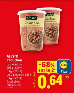 Lidl Alesto chouchou cacahuètes caramélisées offre