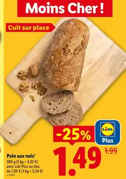 Lidl Lidl pain aux noix offre