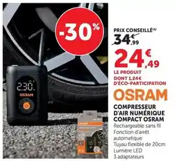 Hyper U Osram - compresseur d'air numérique compact offre