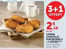 Hyper U U - 3 pains chocolat pur beurre offre