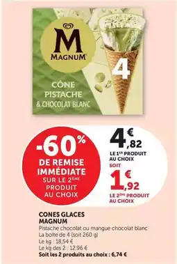 Super U Algida - cones glaces magnum offre