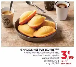 U Express 6 madeleines pur beurre offre
