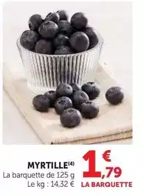 Super U Myrtille offre