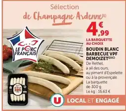 U Express Demoizet - boudin blanc barbecue vpf offre