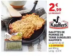 U Express Kauffer's - galettes de pommes de terre surgelees offre