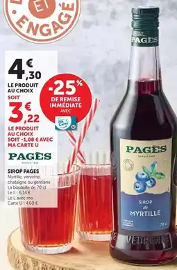 Super U U - le produit au choix offre