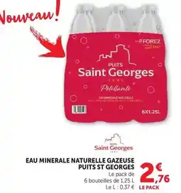 Super U Eau minerale naturelle gazeuse offre
