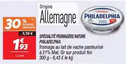 Netto Philadelphia - fromagere nature offre