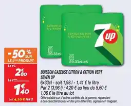 Netto 7 up - boisson gazeuse citron & citron vert offre