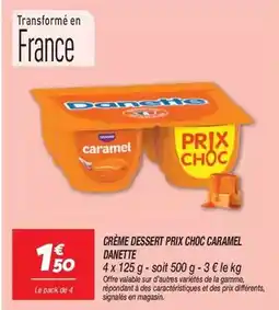 Netto Danone - crème dessert prix choc caramel danette offre