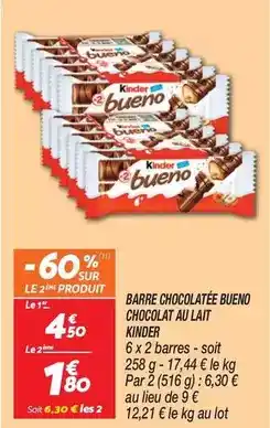 Netto Ferrero rocher - barre chocolat au lait kinder offre