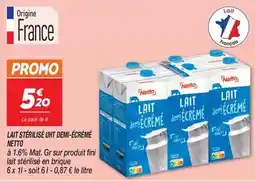 Netto Promo - lait stérilisé uht demi-écrémé offre