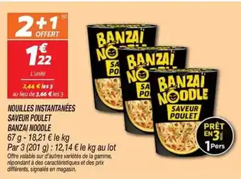 Netto Banzai - nouilles instantanées saveur poulet offre