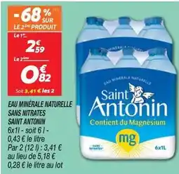 Netto Eau minérale naturelle sans nitrates offre