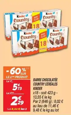Netto Ferrero rocher - barre chocolatée cœurtry céréales kinder offre