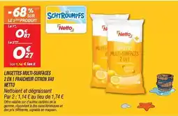 Netto Nestlé - lingettes multi-surfaces 2 en 1 fraîcheir citron x30 offre