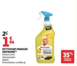 Auchan Nettoyant menager mrpropre offre