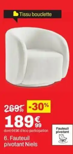 BUT Fauteuil pivotant Niels offre