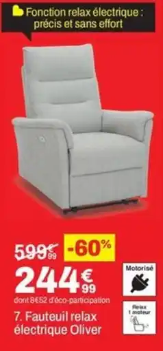 BUT Fauteuil relax électrique Oliver offre