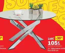 BUT Table basse ronde Pivo offre