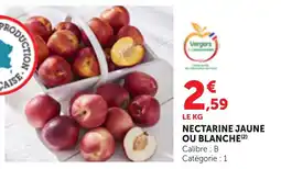 Bi1 Nectarine jaune ou blanche offre