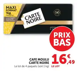 Bi1 Cafe moulu carte noire offre