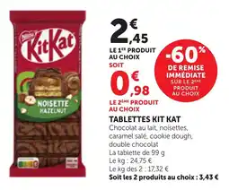 Bi1 Tablettes kit kat offre