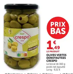 Bi1 Olives vertes denoyautees crespo offre