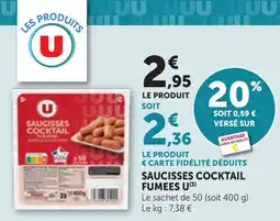 Bi1 Saucisses cocktail fumees u offre