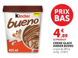 Bi1 Creme glace kinder bueno offre